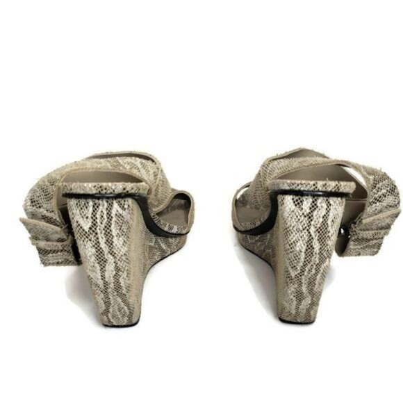 Rebecca Minkoff Women's Snake Print strappy Wedge Sandals Size 7 - Picture 7 of 16